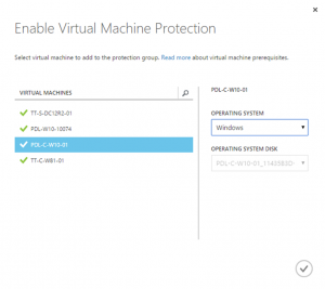 Ilustración 23 – Agregado de Máquinas Virtuales al Grupo de Protección en Azure Site Recovery Vault.