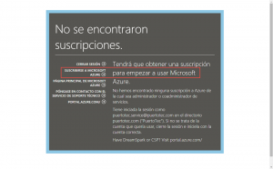 Ilustración 8 – Registro de una nueva suscripción completa de Azure para administrar un Directorio de Office 365: solicitud de nueva suscripción.