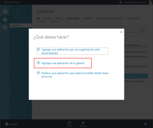 Ilustración 4 – Agregando una Aplicación Web de Terceros a Azure Active Directory.