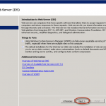 Asistente para agregar el rol IIS en Windows Server 2008 R2.