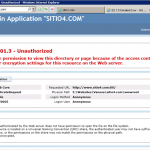 Error en IIS 7.5 al no ingresar el usuario para Anonymous Authentication.