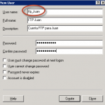 Creación de cuenta FTP para Juan.