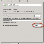 Configuración de Organización - Conector de Envío en Exchange 2010