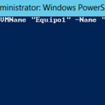 Ilustración 16 – Módulo de PowerShell para Hyper-V en Windows Server 2012. Agregado de VirtualSwitch a Equipo Virtual.