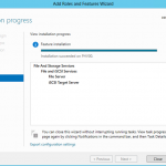 Ilustración 7 – Agregar Roles y Features de Windows Server 2012: Asistente para instalación de iSCSI Target Server.