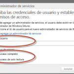 Ilustración 5 – Consola de Administración de Windows Intune: administración de administradores de servicio – Cómo agregar un nuevo administrador de servicio y configurar su nivel de acceso.