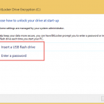 Ilustración 4 – Habilitación de BitLocker en Windows 8.1 Professional. Elección de método de desbloqueo de sistema.