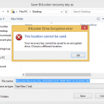 Ilustración 9 – Habilitación de BitLocker en Windows 8.1 Professional. Resguardo de la Clave de Recuperación.