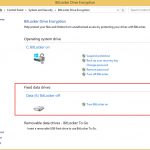 Ilustración 2 – Habilitación de BitLocker en Windows 8.1 Professional sobre el disco de datos.