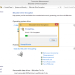 Ilustración 10 – Habilitación de BitLocker en Windows 8.1 Professional. Ejecución de la encriptación