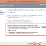 Ilustración 17 – Configuración de Dispositivos Windows Phone para administrarlos a través de Windows Intune. Publicación de aplicación firmada de ejemplo.