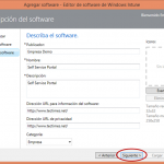 Ilustración 18 – Configuración de Dispositivos Windows Phone para administrarlos a través de Windows Intune. Publicación de aplicación firmada de ejemplo.