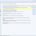 Ilustración 3 – Configuración de la Administración de Dispositivos Móviles en la Consola de Administración de Windows Intune: Configuración de Entidad de Administración.