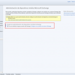 Ilustración 35 – Configuración de Microsoft Exchange para que cuentas de correo electrónico agregadas a dispositivos sean detectados por Windows Intune.