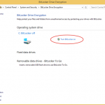 Ilustración 2 – Habilitación de BitLocker en Windows 8.1 Professional.