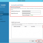 Ilustración 12 – Configuración de MySQL Server 5 en Windows Server | Configuración de contraseña root y otros usuarios.