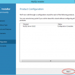 Ilustración 17 – Configuración de MySQL Server 5 en Windows Server | Ejecución de configuración seleccionada durante la instalación.