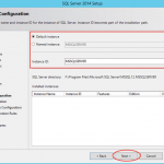 Ilustración 9 – Instalación de SQL Server | Configuración de Instancia a instalar para el Motor de Base de Datos.