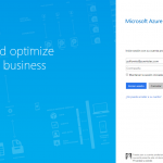 Ilustración 7 – Registro de una nueva suscripción completa de Azure para administrar un Directorio de Office 365: inicio de sesión con nuestra cuenta organizacional (Office 365).