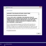 Ilustración 5 – Instalación de Windows 10 Build 10130. Aceptación de Términos y Condiciones.